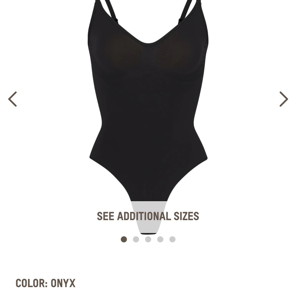 Skims Sculpting thong Bodysuit - L/XL black / onyx